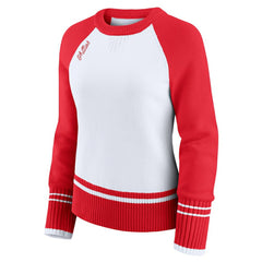 White Philadelphia Phillies WEAR by Erin Andrews Women's Colorblock Raglan Sweater