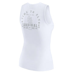 White St. Louis Cardinals WEAR by Erin Andrews Women's Rib-Knit Henley Tank Top