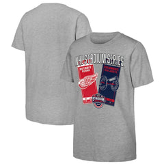 NHL Youth 2025 NHL Stadium Series Columbus Blue Jackets vs. Detroit Red Wings Matchup T-Shirt