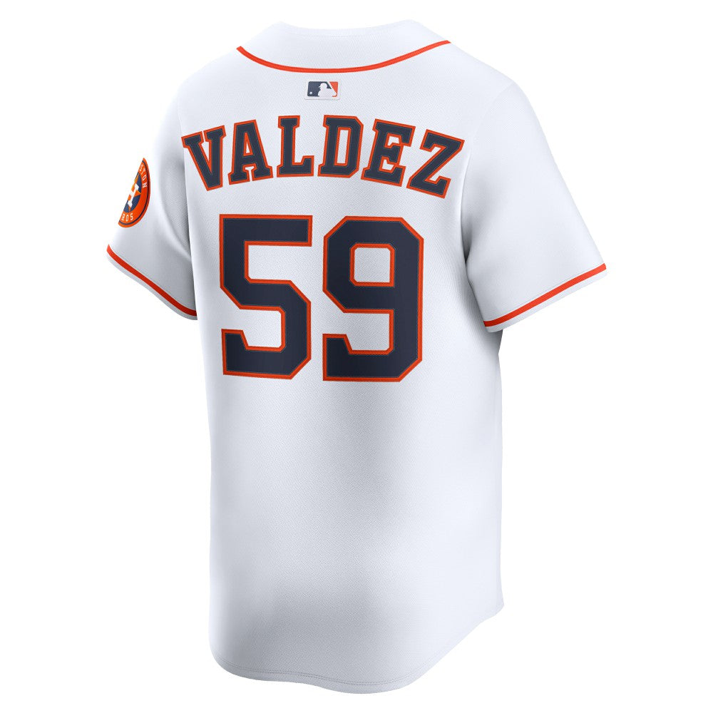 White Framber Valdez Houston Astros Nike Home Limited Player Jersey