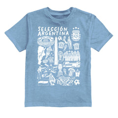 Argentina National Team Vive La Fete Youth Impressions Artwork T-Shirt
