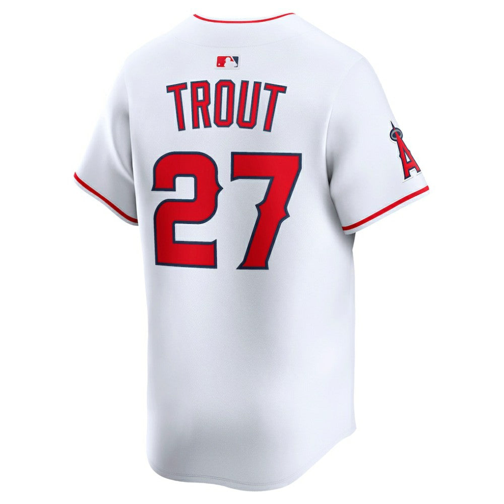 White Mike Trout Los Angeles Angels Nike Home Limited Player Jersey