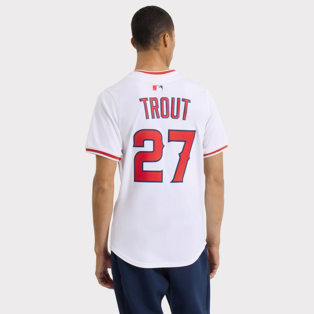 White Mike Trout Los Angeles Angels Nike Home Limited Player Jersey