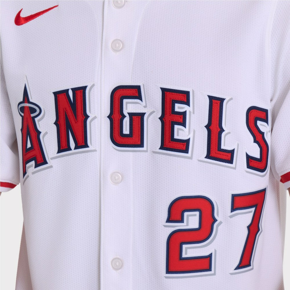 White Mike Trout Los Angeles Angels Nike Home Limited Player Jersey