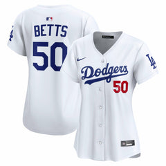 White Mookie Betts Los Angeles Dodgers Nike Women's Home Limited Player Jersey