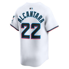 White Sandy Alcantara Miami Marlins Nike Home Limited Player Jersey