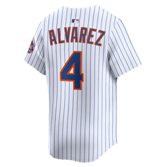 White Francisco Alvarez New York Mets Nike Home Limited Player Jersey