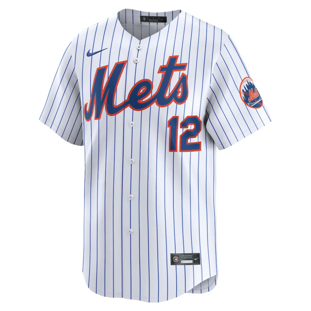 White Francisco Lindor New York Mets Nike Home Limited Jersey