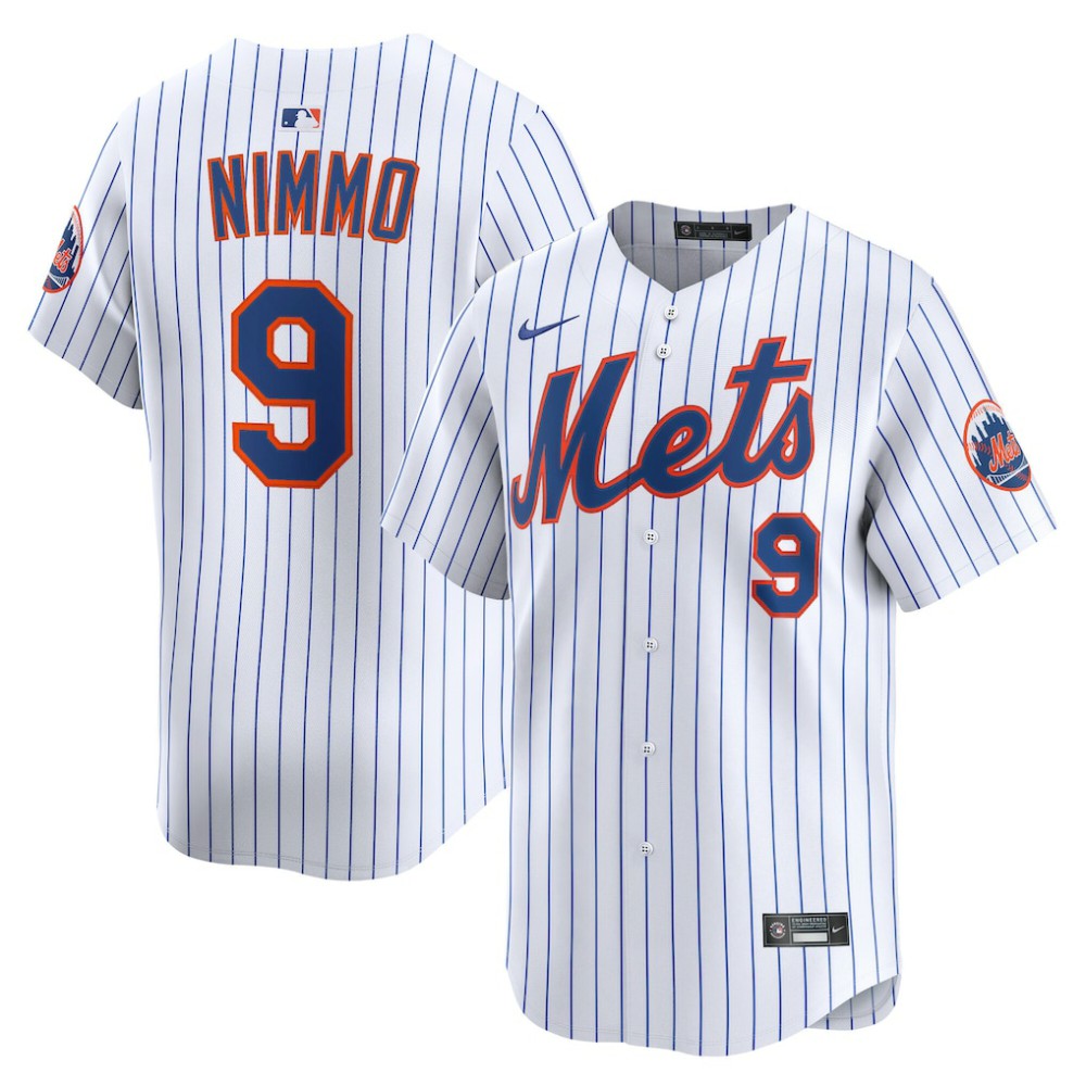 White Brandon Nimmo New York Mets Nike Home Limited Player Jersey