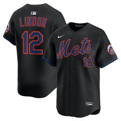 Black Francisco Lindor New York Mets Nike Alternate Limited Jersey