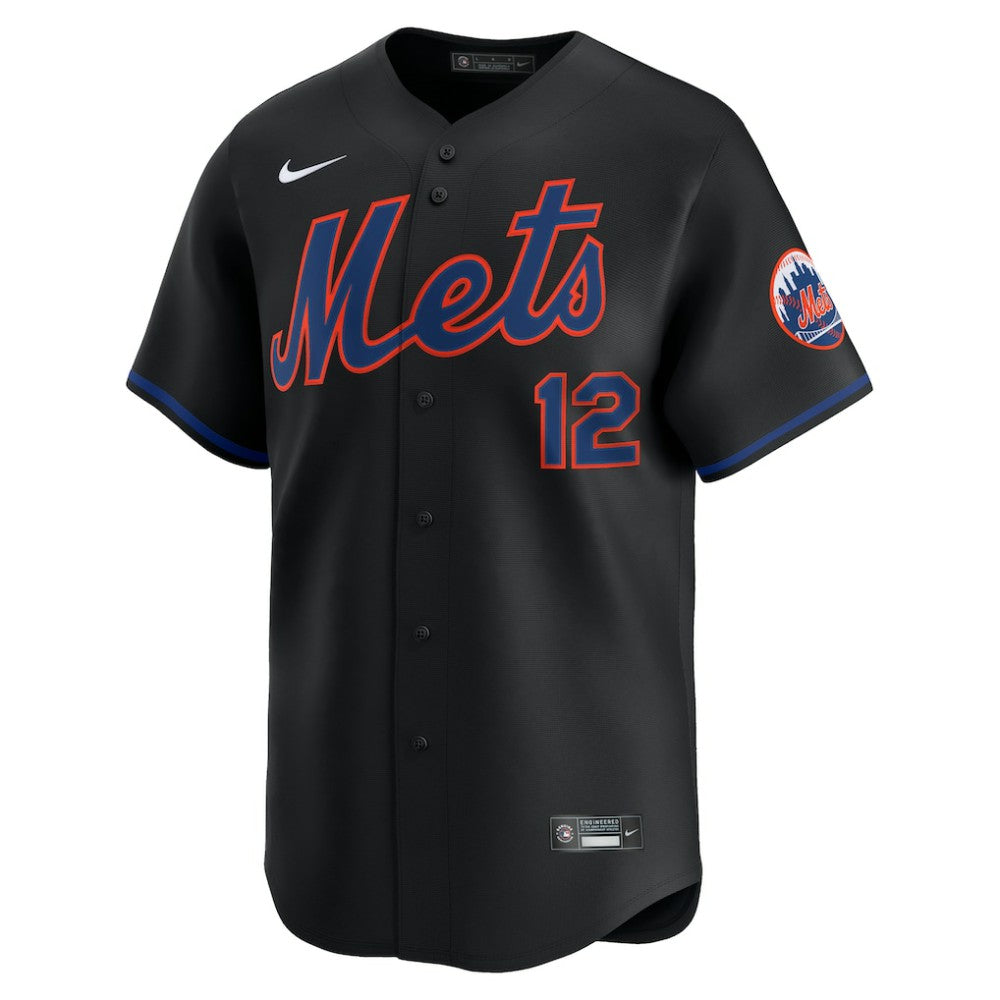 Black Francisco Lindor New York Mets Nike Alternate Limited Jersey