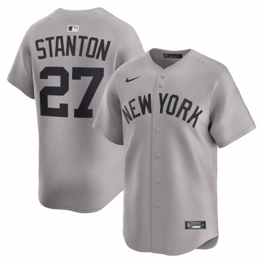 Gray Giancarlo Stanton New York Yankees Nike Road Limited Jersey