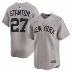 Gray Giancarlo Stanton New York Yankees Nike Road Limited Jersey