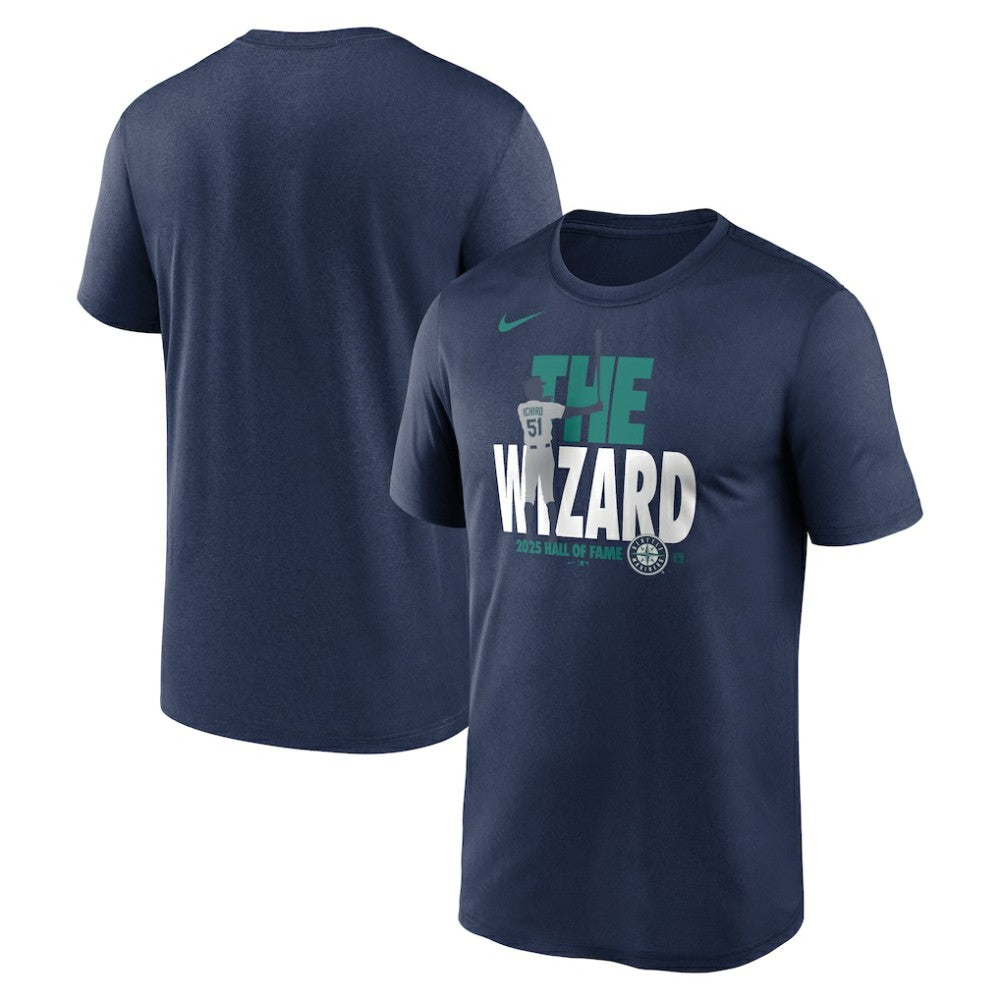 Navy Ichiro Suzuki Seattle Mariners Nike 2025 National Baseball Hall of Fame Legend T-Shirt