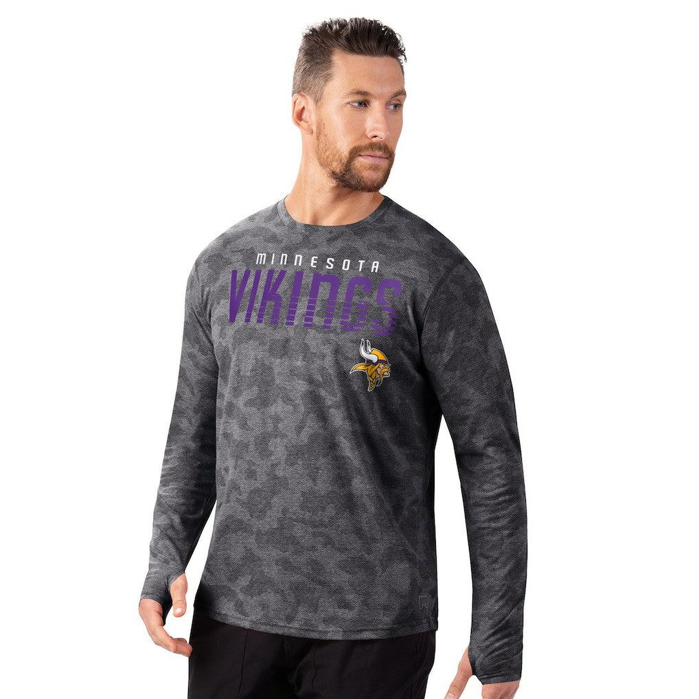 MSX by Michael Strahan Performance Camo Long Sleeve T-Shirt - Minnesota Vikings T-shirts