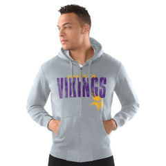 Starter Distressed Classic Full-Zip Hoodie - Minnesota Vikings Hoodies