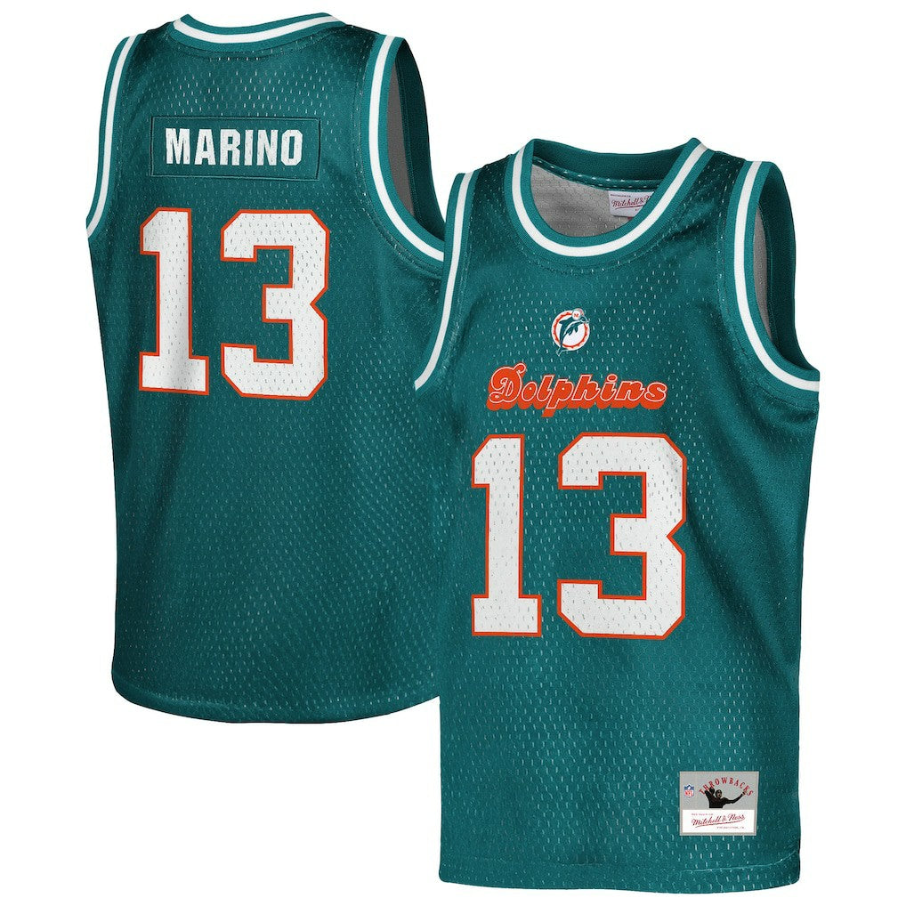 Dan Marino  Youth Retired Player NFL Basketball Fashion Jersey - Miami Dolphins Jerseys