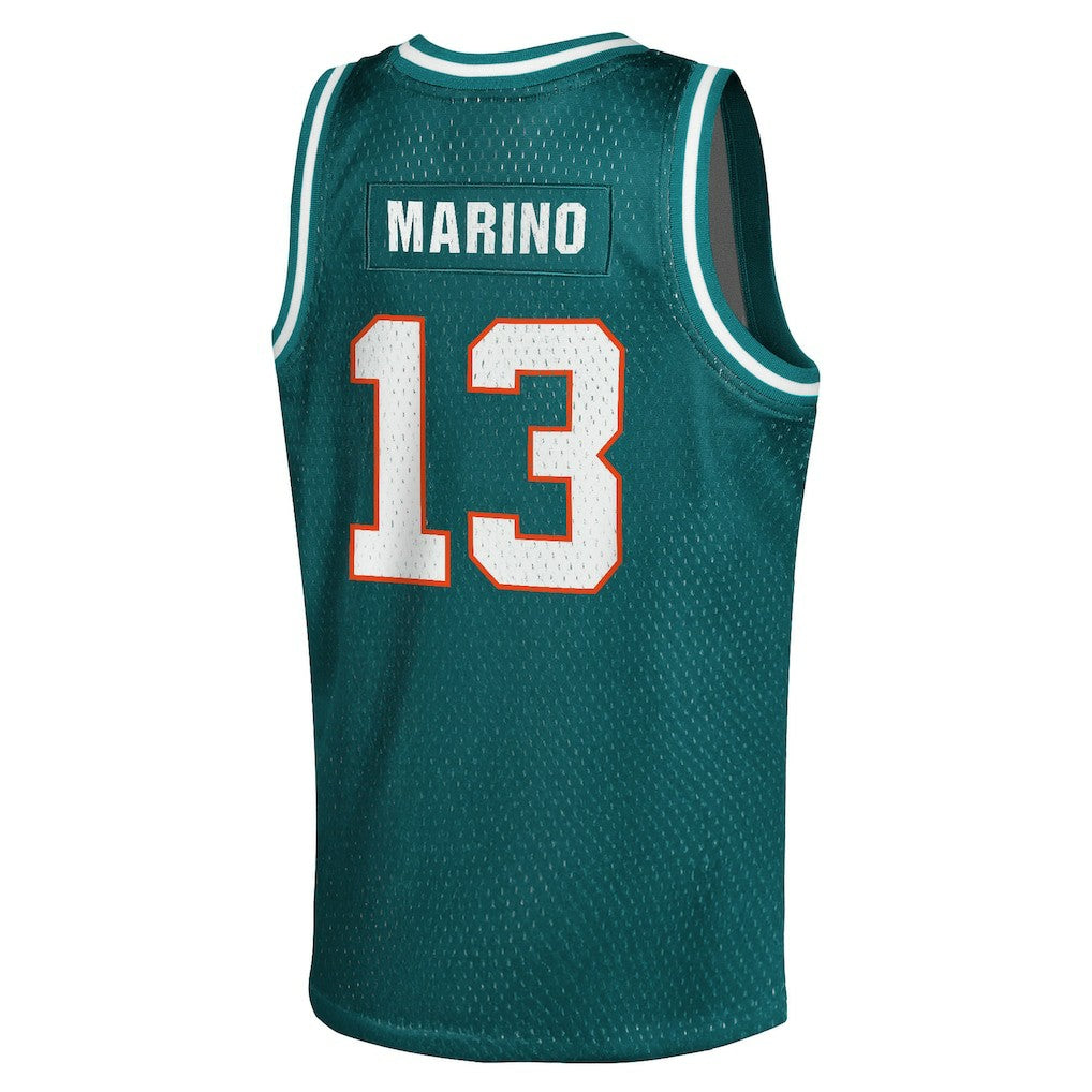 Dan Marino  Youth Retired Player NFL Basketball Fashion Jersey - Miami Dolphins Jerseys