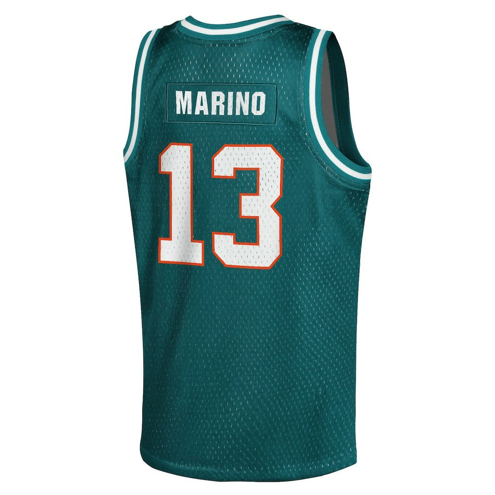 Dan Marino  Youth Retired Player NFL Basketball Fashion Jersey - Miami Dolphins Jerseys
