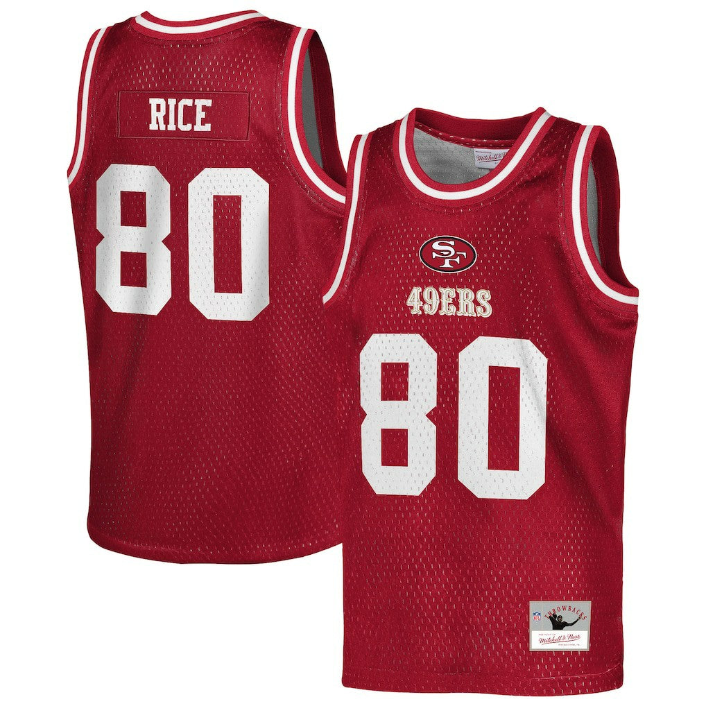 Jerry Rice  Youth Retired Player NFL Basketball Fashion Jersey - San Francisco 49ers Jerseys