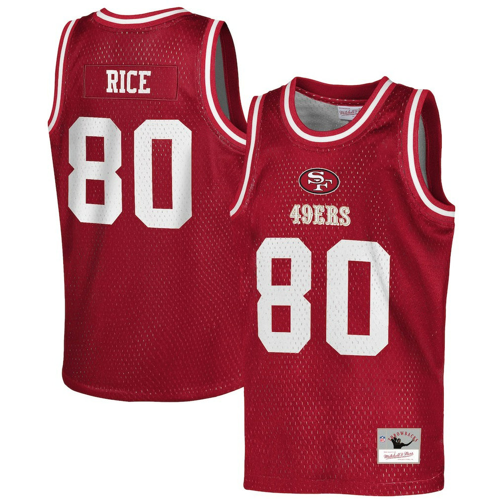 Jerry Rice  Youth Retired Player NFL Basketball Fashion Jersey - San Francisco 49ers Jerseys