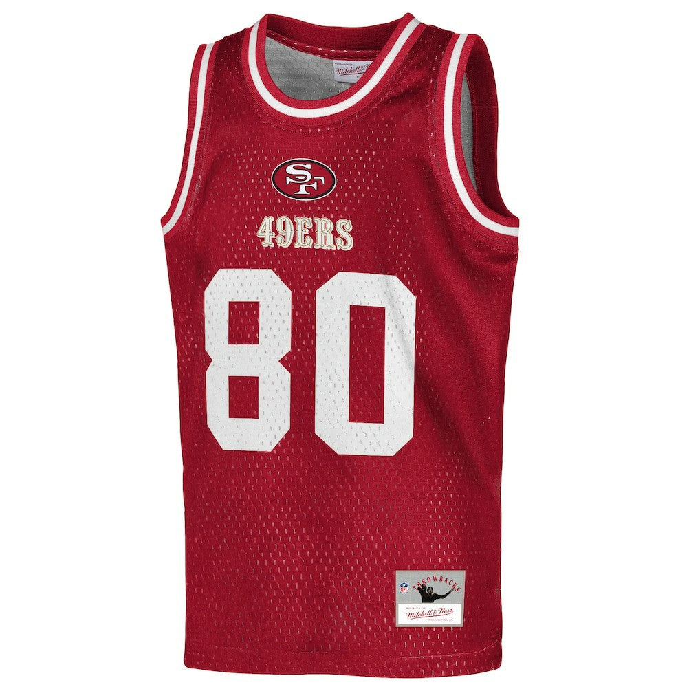 Jerry Rice  Youth Retired Player NFL Basketball Fashion Jersey - San Francisco 49ers Jerseys