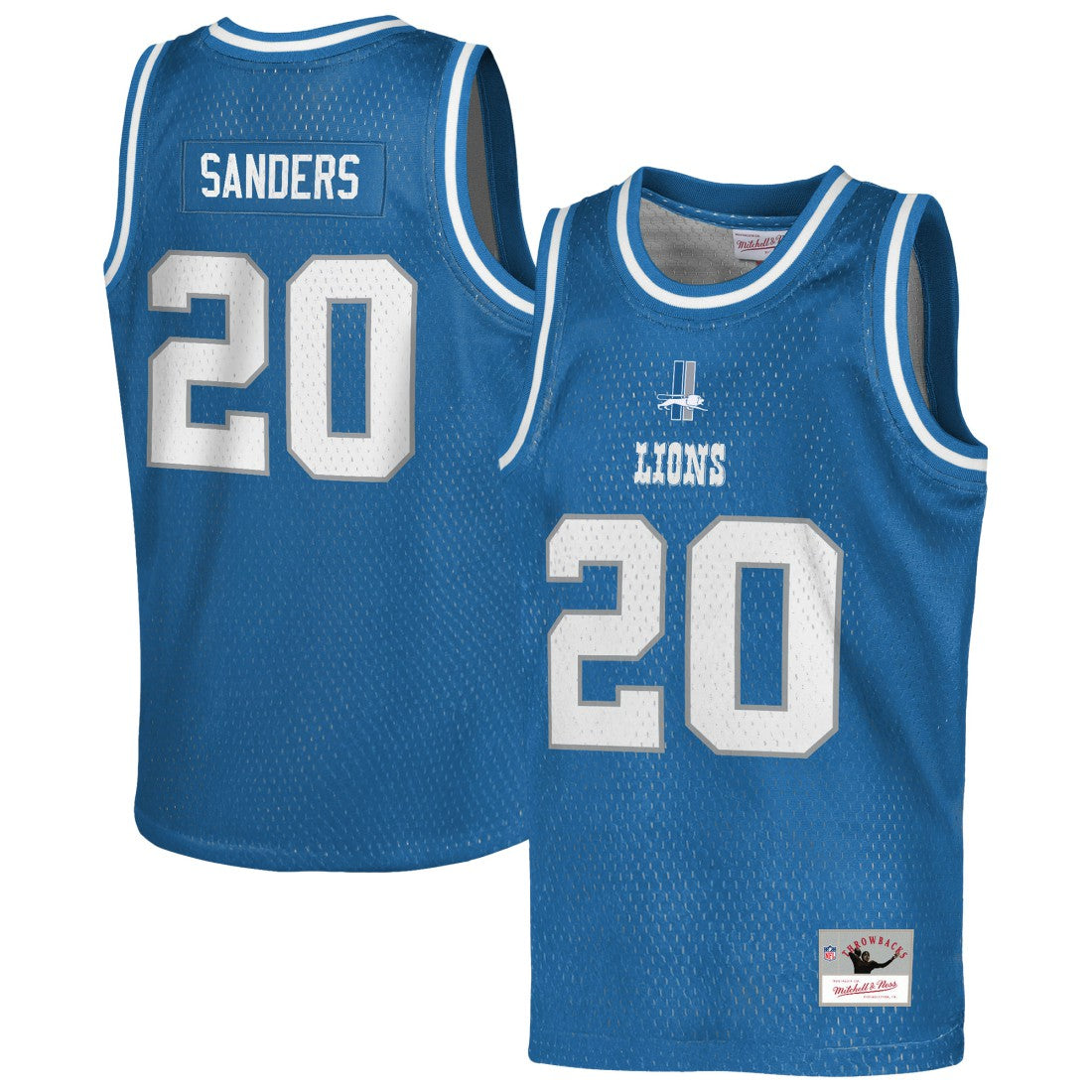 Barry Sanders  Youth Retired Player NFL Basketball Fashion Jersey - Detroit Lions Jerseys