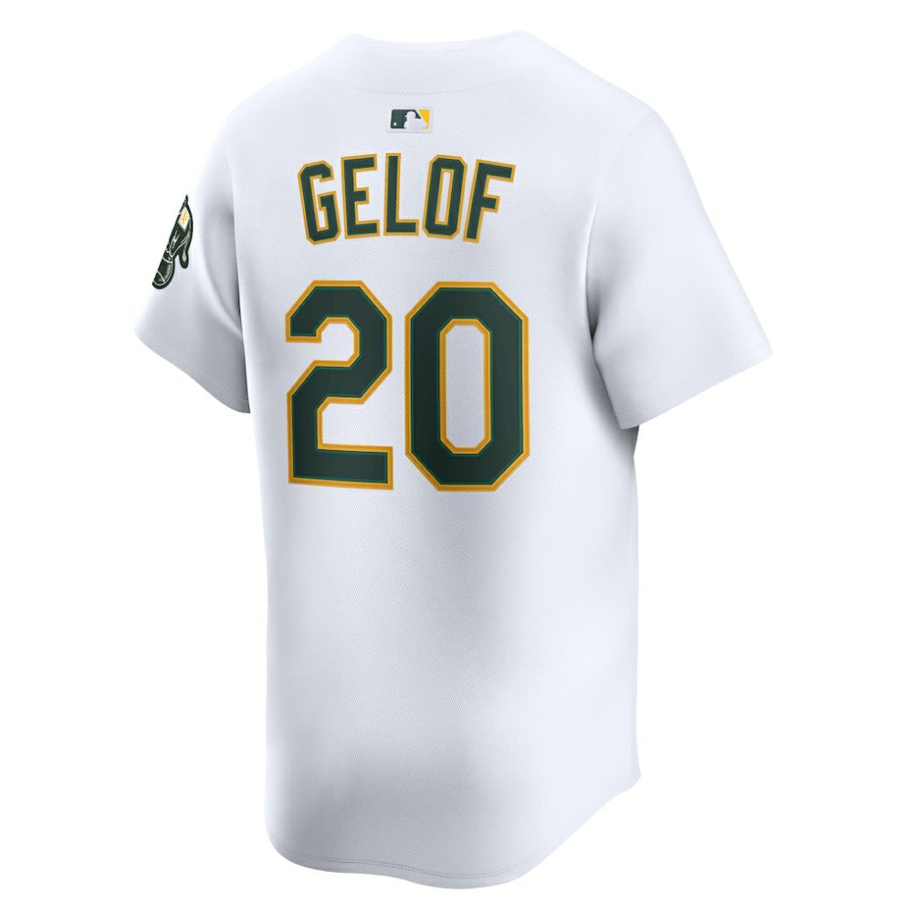 White Zack Gelof Athletics Nike Home Limited Player Jersey