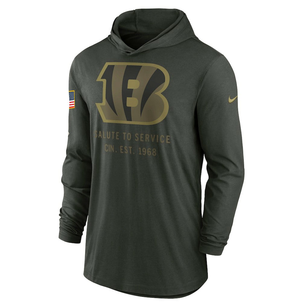 2025 Salute to Service Sideline Dri-FIT Lightweight Hooded Pullover - Cincinnati Bengals Pullover