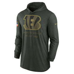 2025 Salute to Service Sideline Dri-FIT Lightweight Hooded Pullover - Cincinnati Bengals Pullover