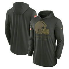 2025 Salute to Service Sideline Dri-FIT Lightweight Hooded Pullover - Cleveland Browns Pullover