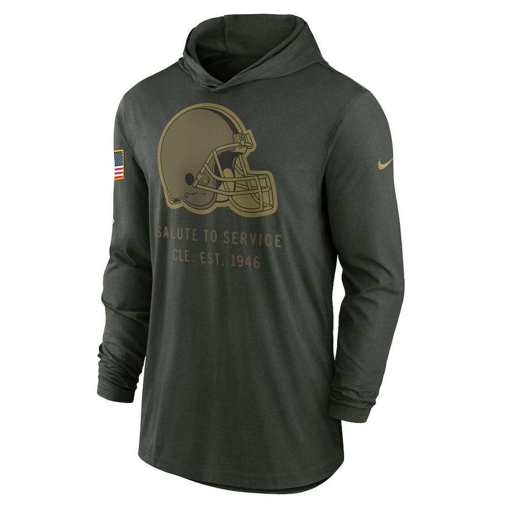 2025 Salute to Service Sideline Dri-FIT Lightweight Hooded Pullover - Cleveland Browns Pullover