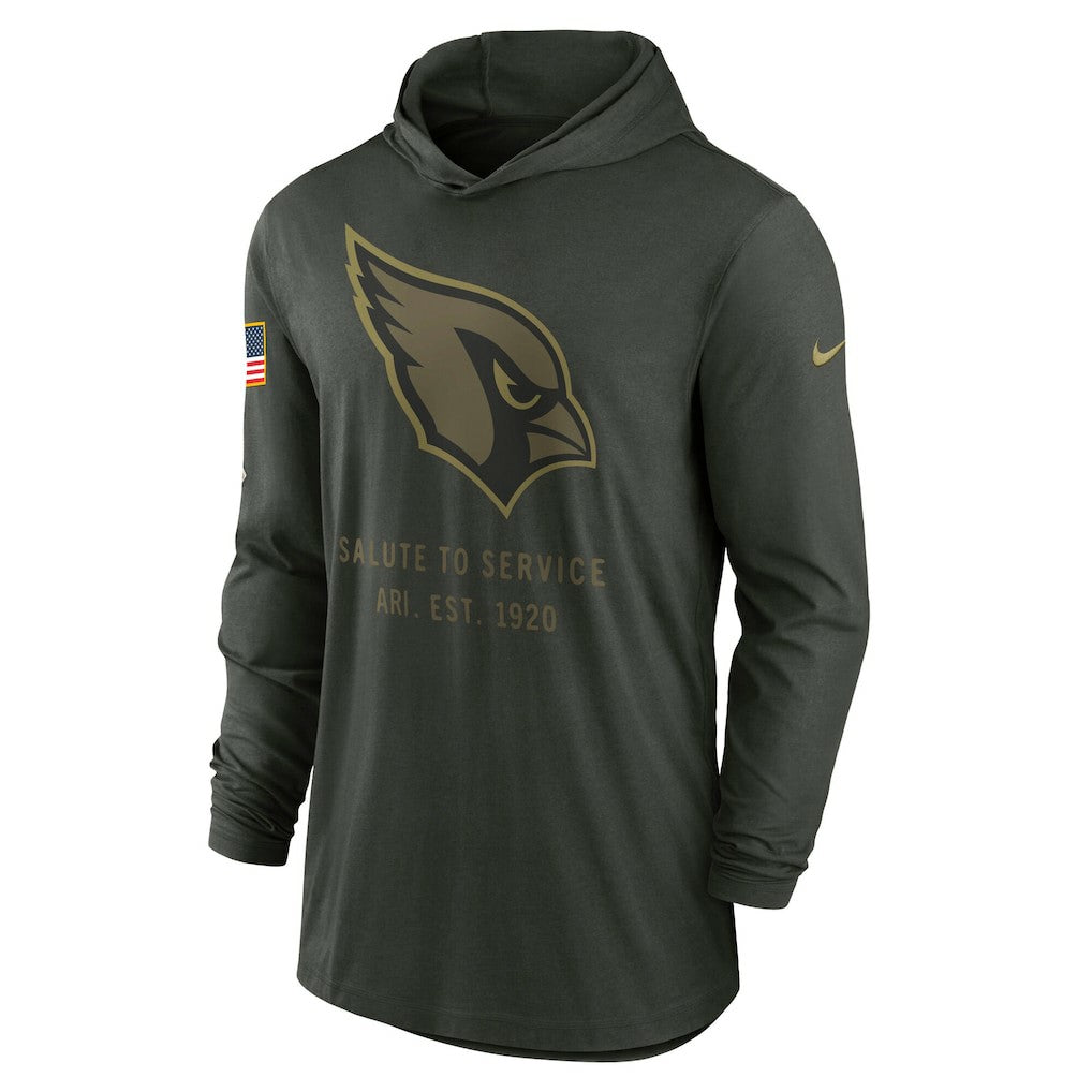 2025 Salute to Service Sideline Dri-FIT Lightweight Hooded Pullover - Arizona Cardinals Pullover