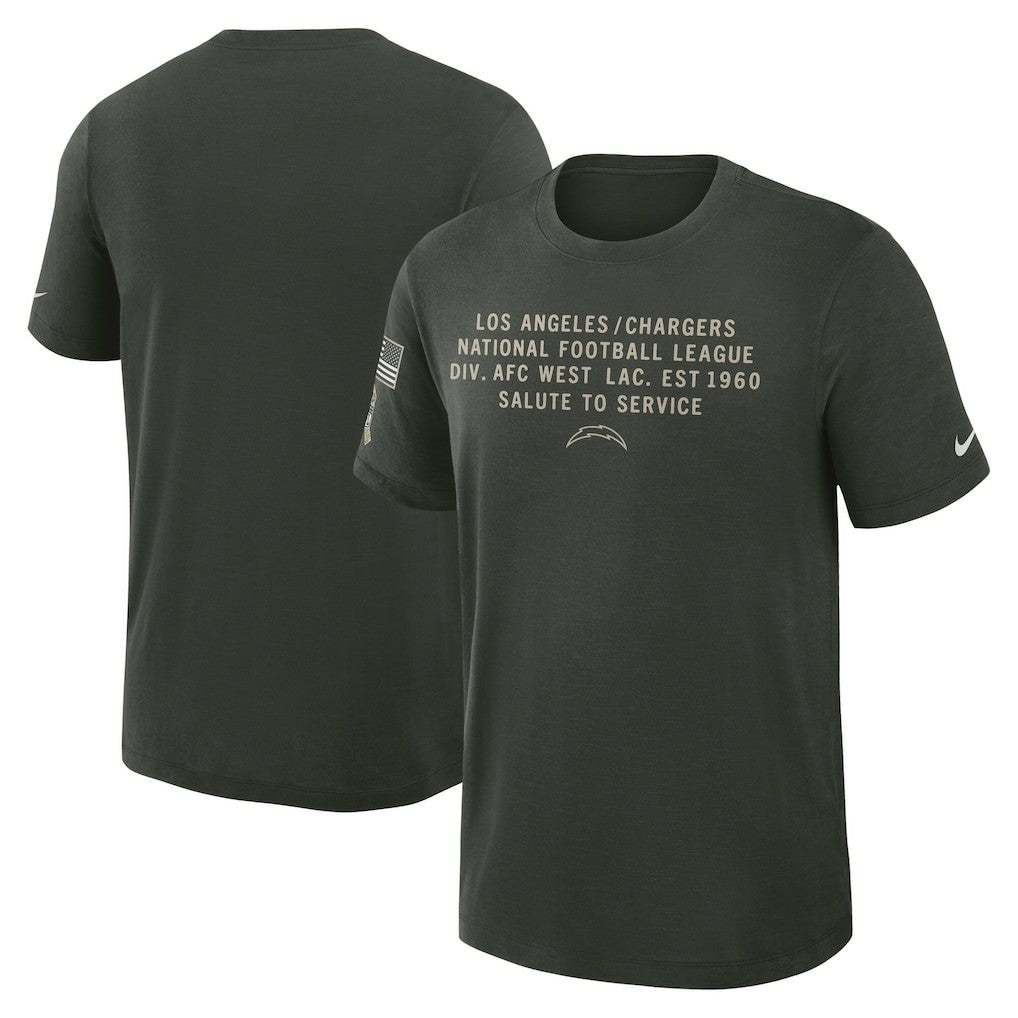 2025 Salute to Service Sideline Slub Dri-FIT T-Shirt - Los Angeles Chargers T-shirts