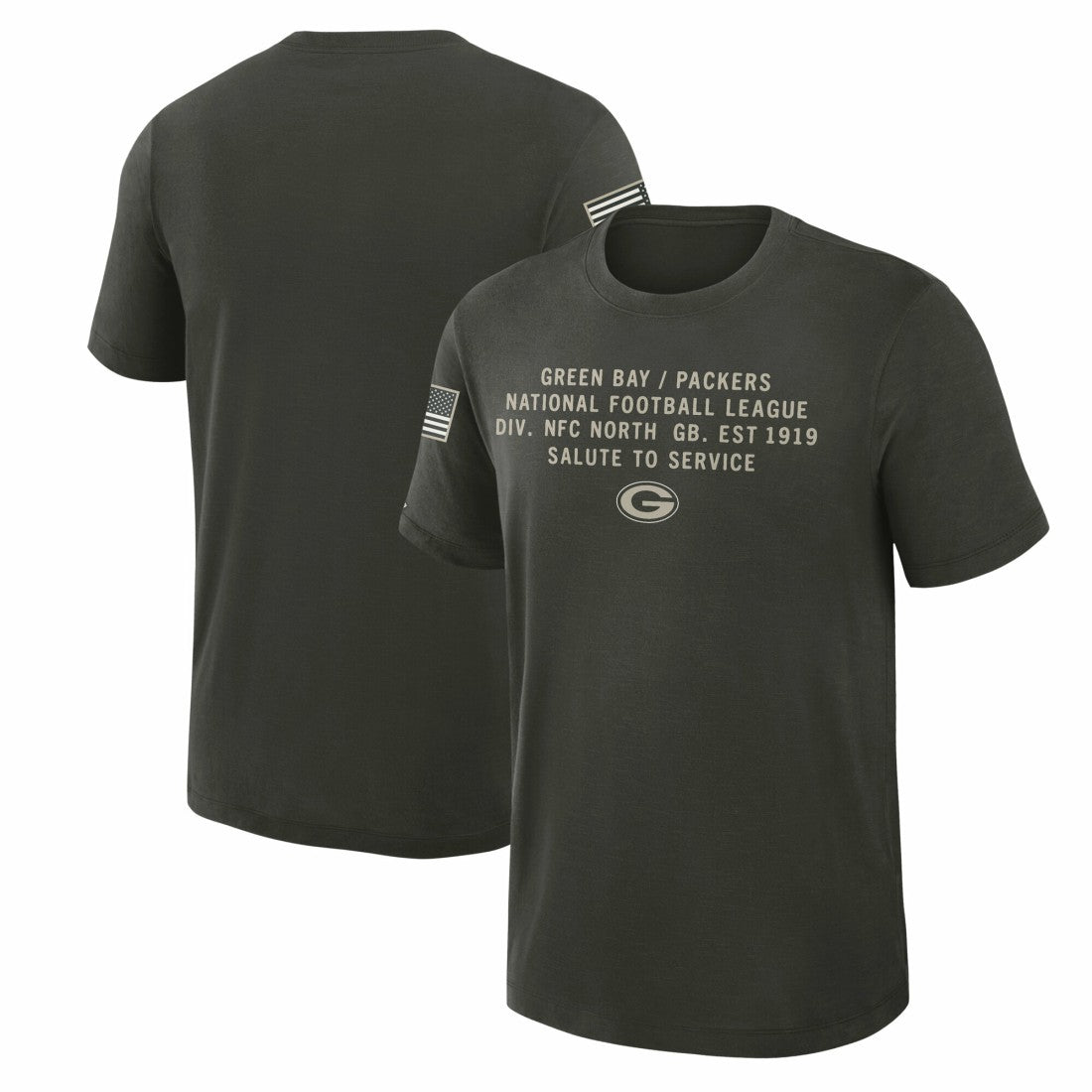 2025 Salute to Service Sideline Slub Dri-FIT T-Shirt - Green Bay Packers T-shirts
