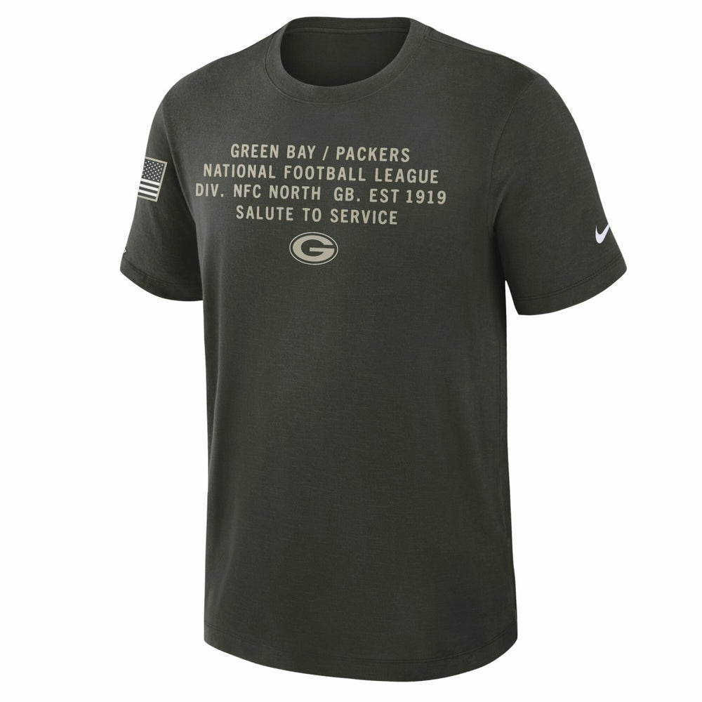 2025 Salute to Service Sideline Slub Dri-FIT T-Shirt - Green Bay Packers T-shirts