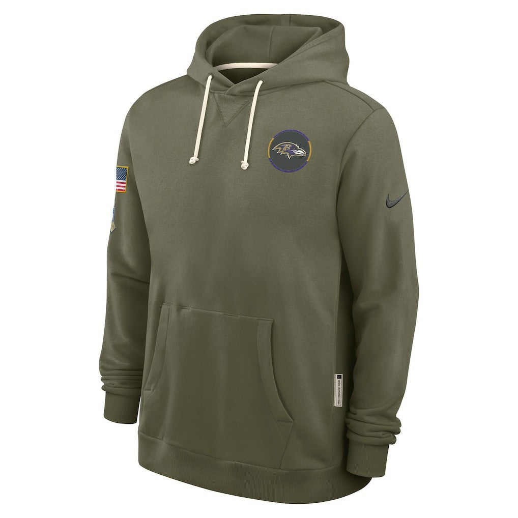 2025 Salute to Service Sideline Standard Issue Dri-FIT Hoodie - Baltimore Ravens Hoodies
