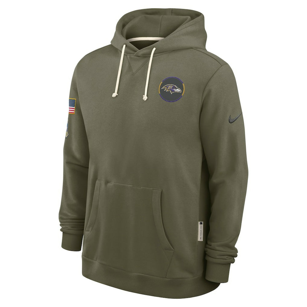 2025 Salute to Service Sideline Standard Issue Dri-FIT Hoodie - Baltimore Ravens Hoodies