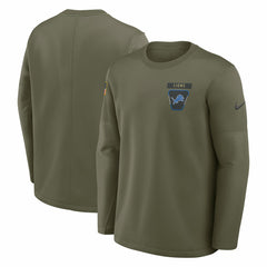 2025 Salute to Service Sideline Coaches Therma-FIT Long Sleeve Shirt - Detroit Lions
