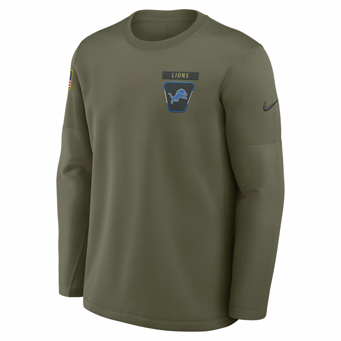2025 Salute to Service Sideline Coaches Therma-FIT Long Sleeve Shirt - Detroit Lions