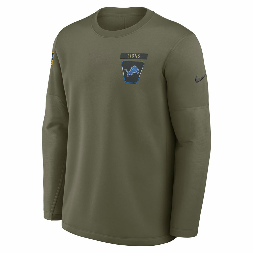 2025 Salute to Service Sideline Coaches Therma-FIT Long Sleeve Shirt - Detroit Lions