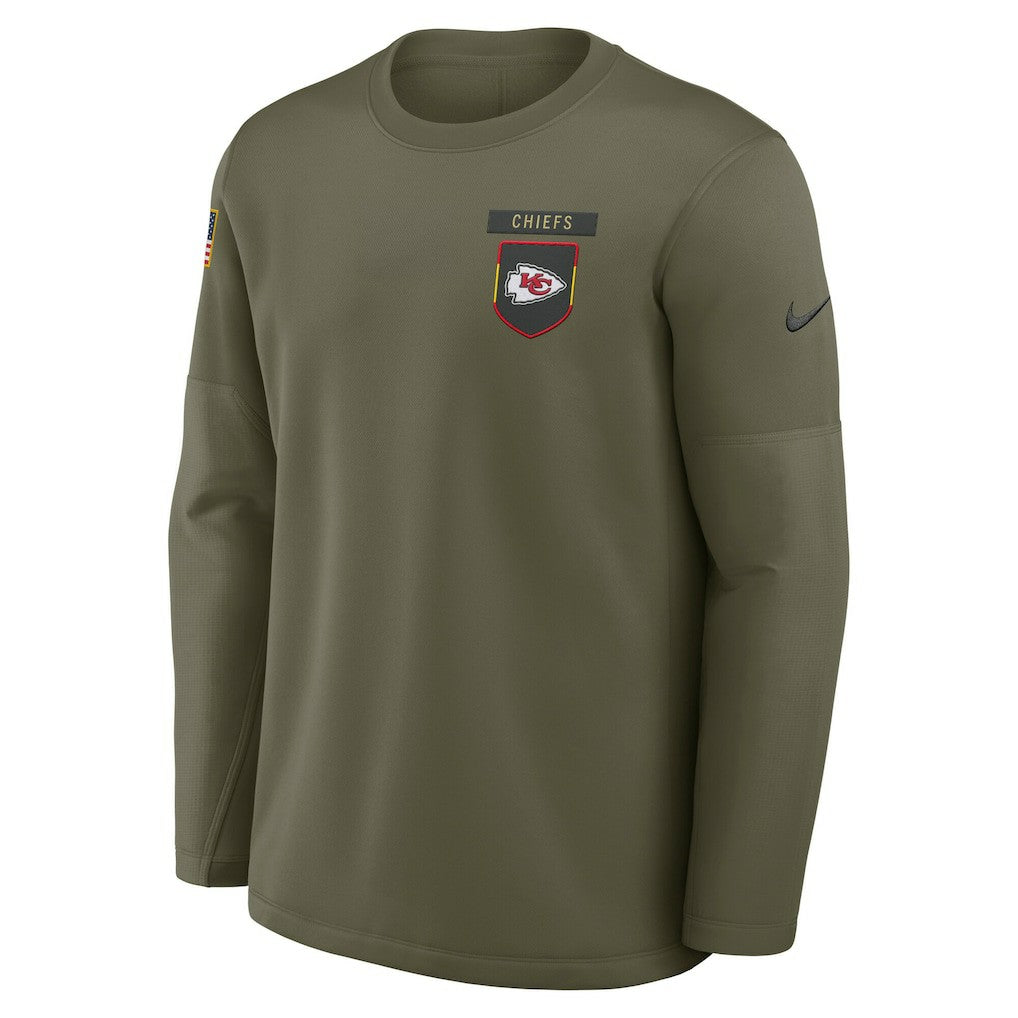 2025 Salute to Service Sideline Coaches Therma-FIT Long Sleeve Shirt - Kansas City Chiefs