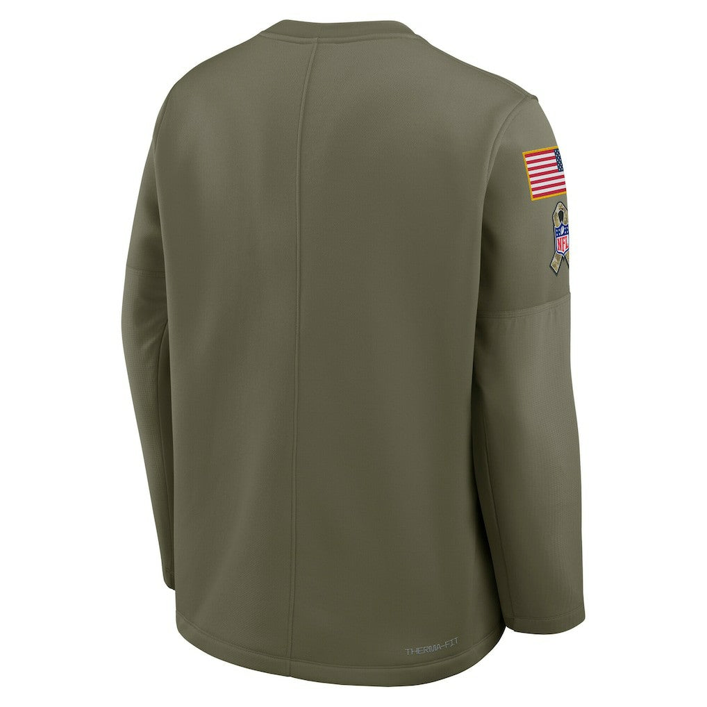 2025 Salute to Service Sideline Coaches Therma-FIT Long Sleeve Shirt - Kansas City Chiefs