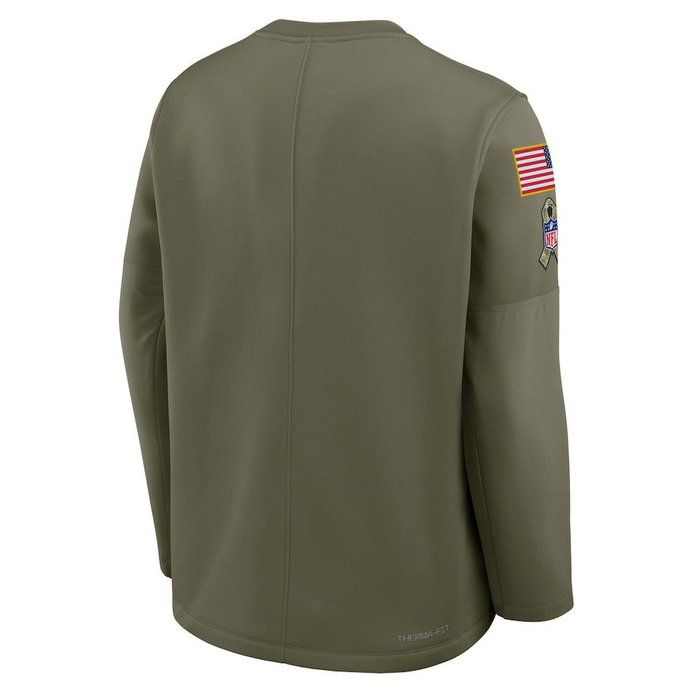 2025 Salute to Service Sideline Coaches Therma-FIT Long Sleeve Shirt - Seattle Seahawks