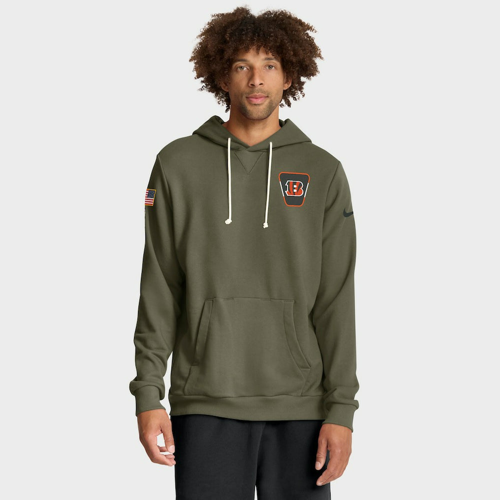Big & Tall 2025 Salute to Service Sideline Dominant Force Dri-FIT Hoodie - Cincinnati Bengals Hoodies