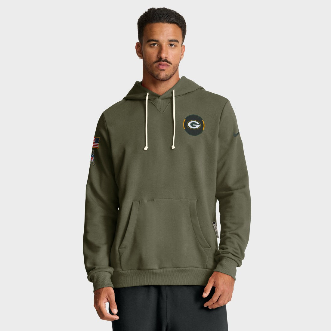 Big & Tall 2025 Salute to Service Sideline Dominant Force Dri-FIT Hoodie - Green Bay Packers Hoodies