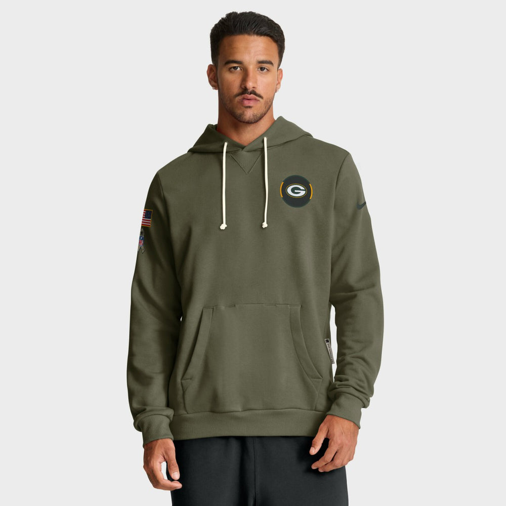 Big & Tall 2025 Salute to Service Sideline Dominant Force Dri-FIT Hoodie - Green Bay Packers Hoodies