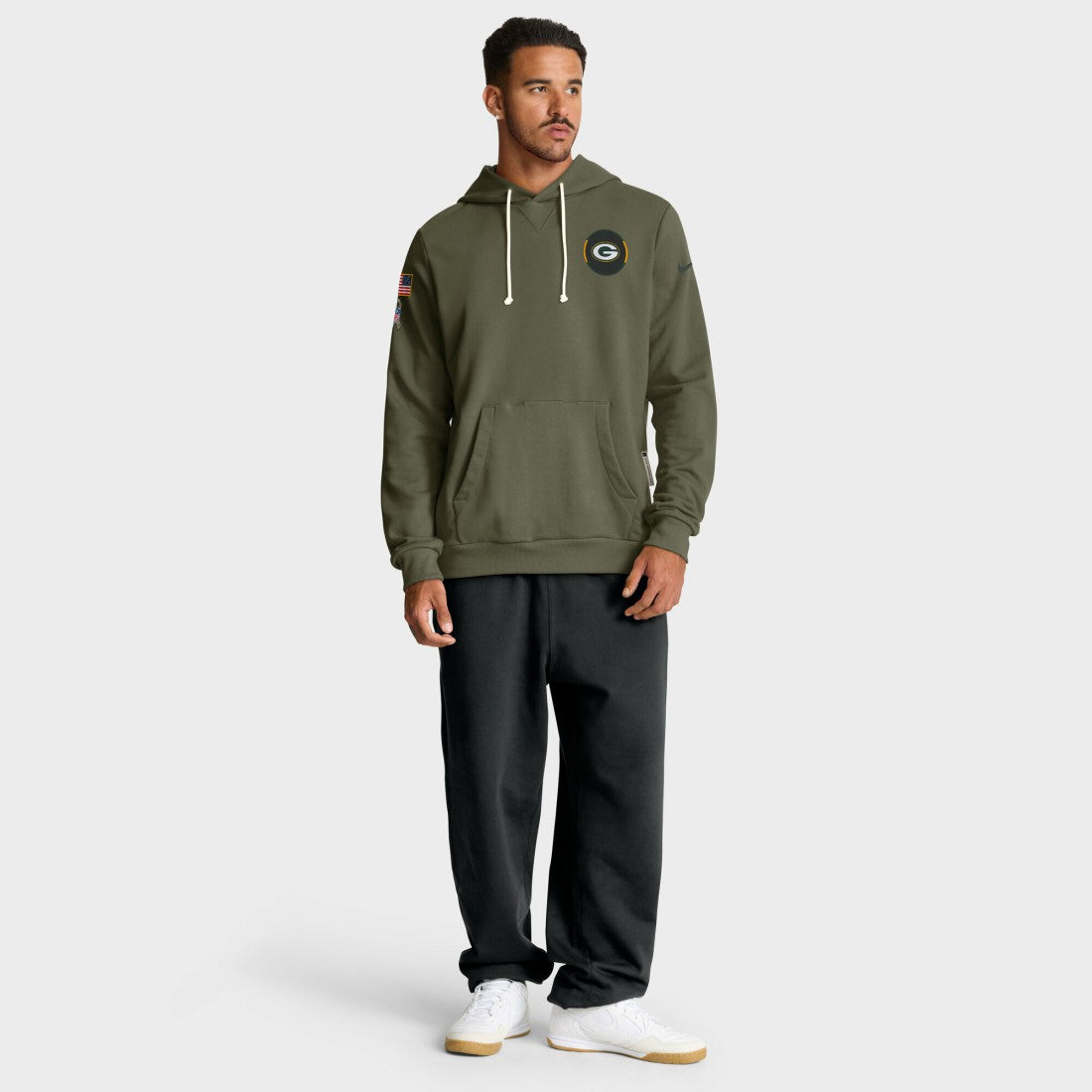 Big & Tall 2025 Salute to Service Sideline Dominant Force Dri-FIT Hoodie - Green Bay Packers Hoodies
