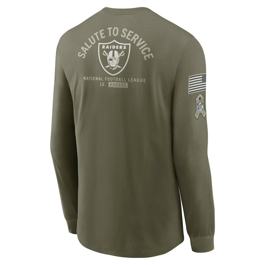 2025 Salute to Service Sideline Long Sleeve T-Shirt - Las Vegas Raiders T-shirts