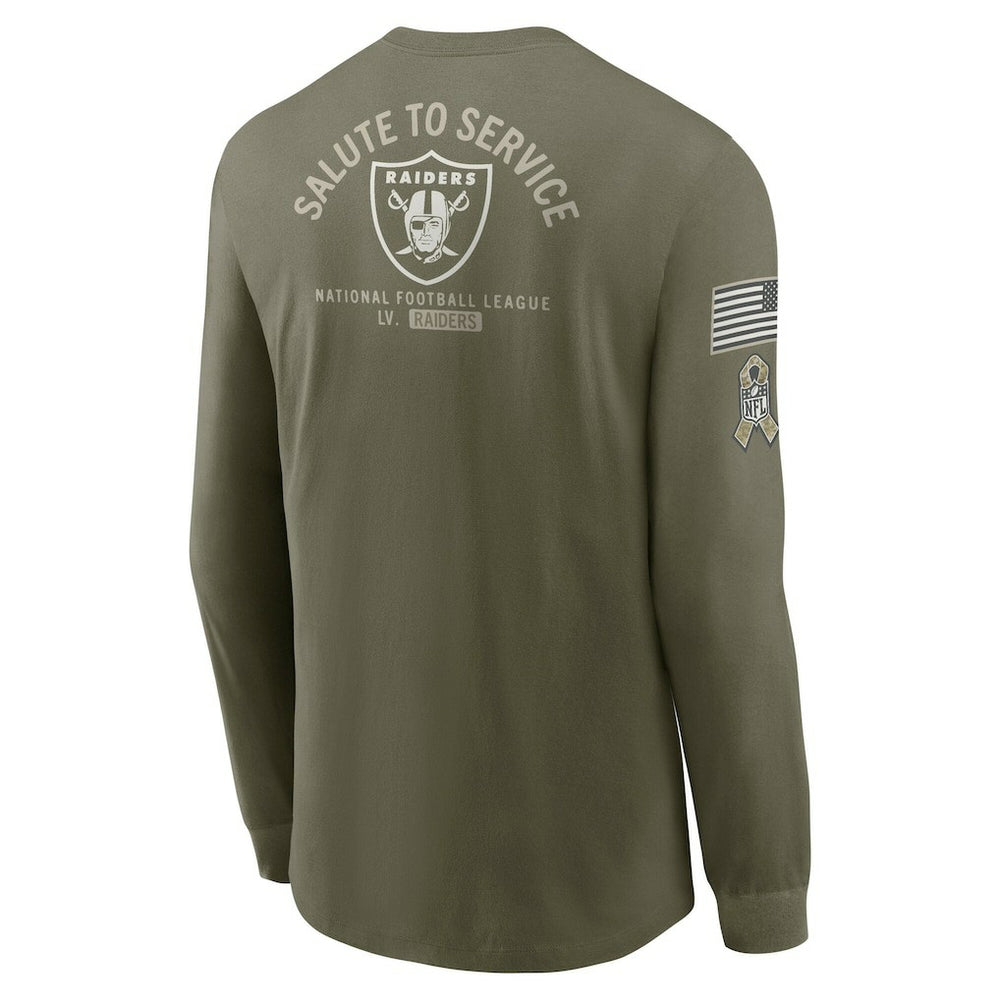2025 Salute to Service Sideline Long Sleeve T-Shirt - Las Vegas Raiders T-shirts